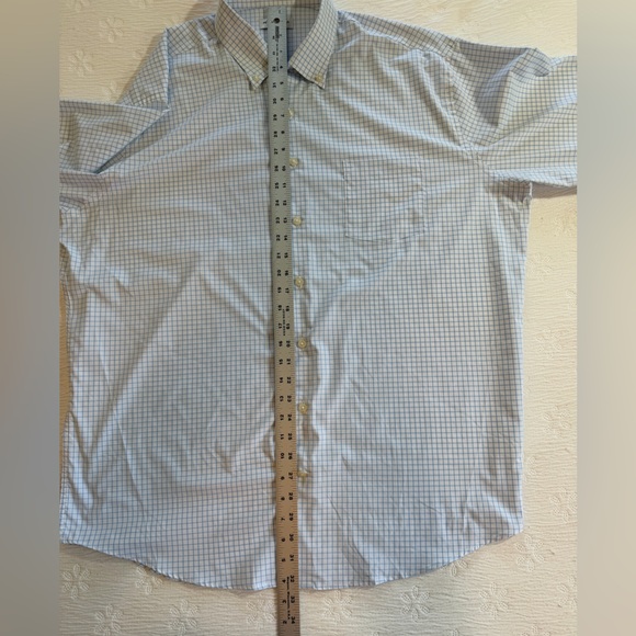 Peter Millar Summer Comfort button down shirt blue white size XL - Picture 7 of 10
